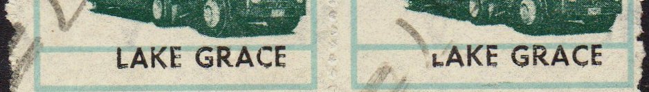 Western Australia Railway Parcels Stamps Lake Grace 2/- variety